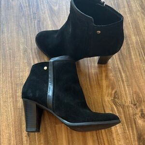 Gianni Bernini Classic Black Suede Women's Ankle Boot
